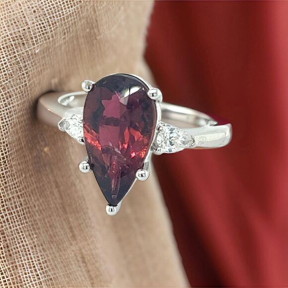 Natural Tourmaline Diamond Ring Size 7 14k WGold 4.8 TCW Certified $5,975 219121 - Picture 6 of 16